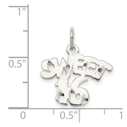 Sterlingsilber Süß 16 Charm