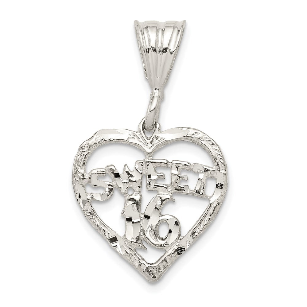 Sterlingsilber Herz Süß 16 Charm