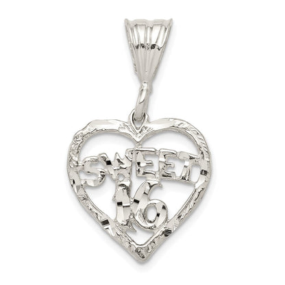 Sterlingsilber Herz Süß 16 Charm