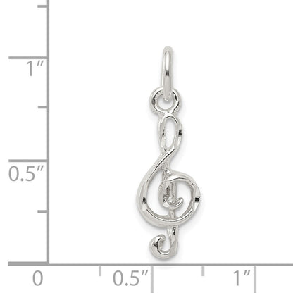 Sterlingsilber Noten Schlüssel Charm