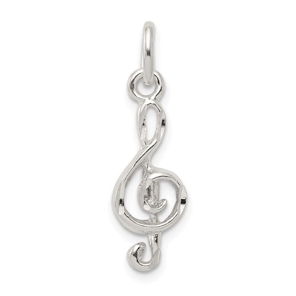 Sterlingsilber Noten Schlüssel Charm