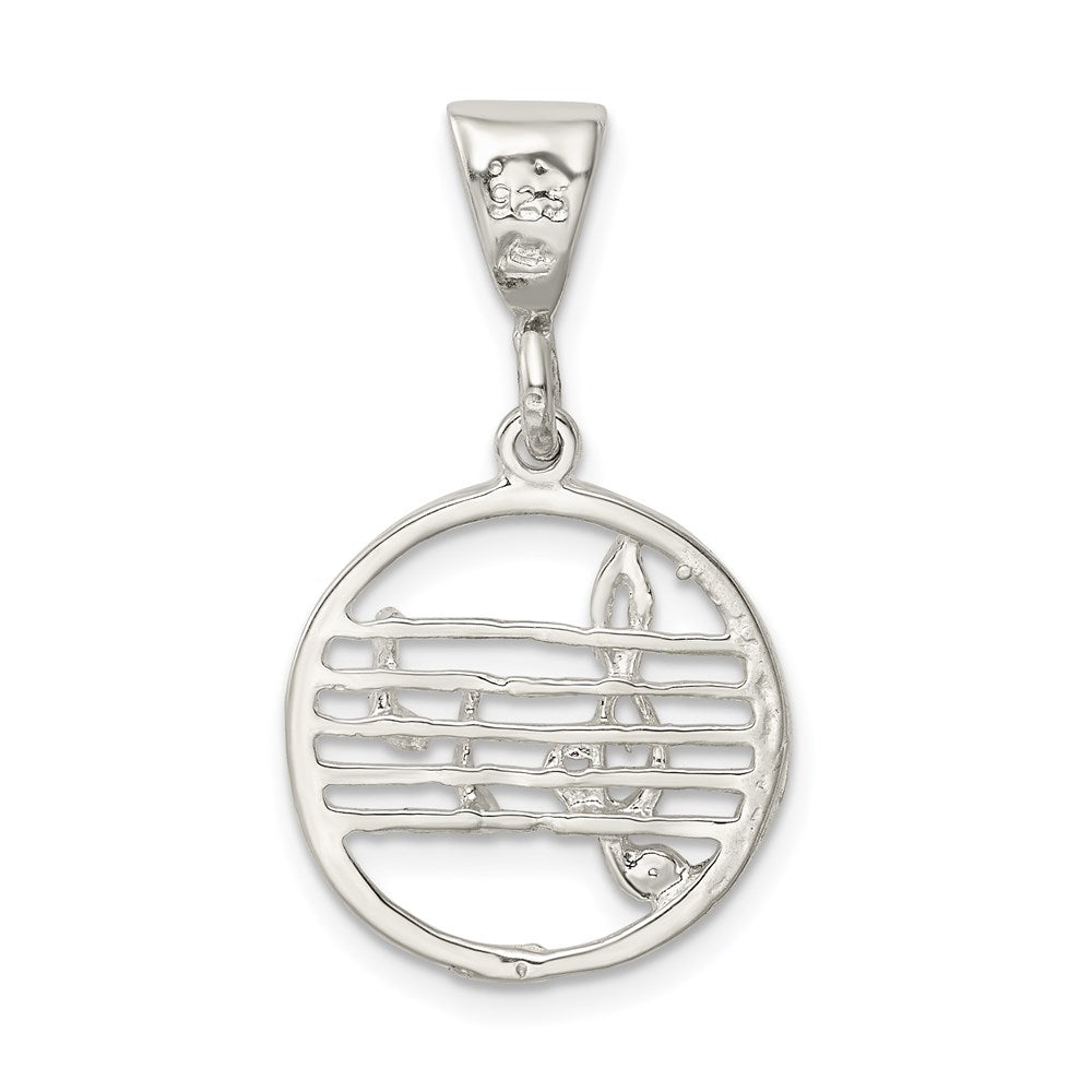 Sterlingsilber Musik Staff Charm