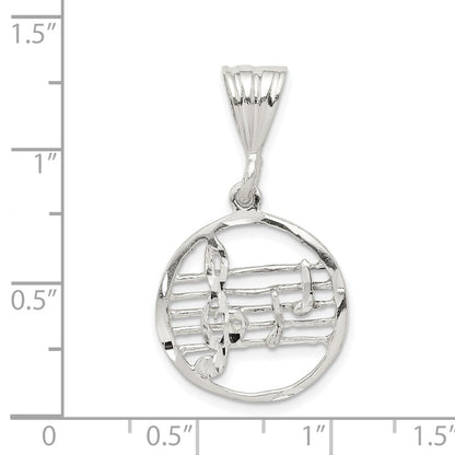 Sterlingsilber Musik Staff Charm