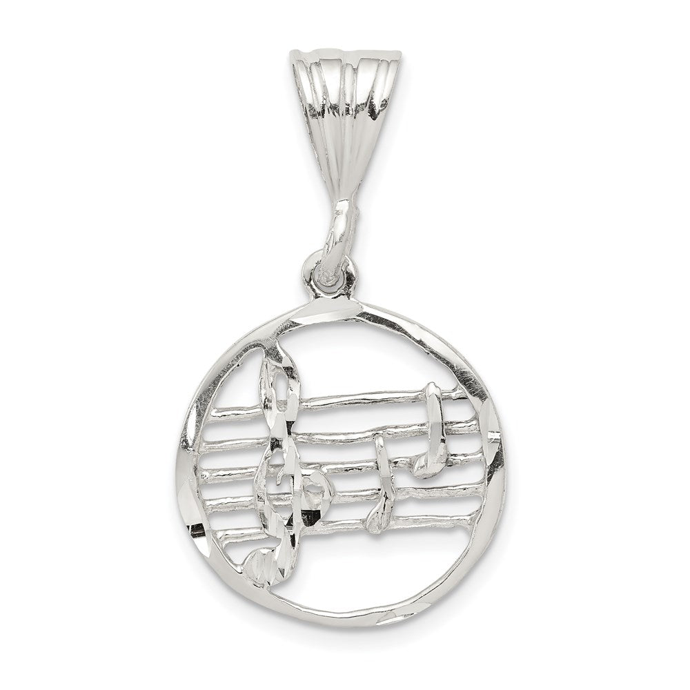 Sterlingsilber Musik Staff Charm