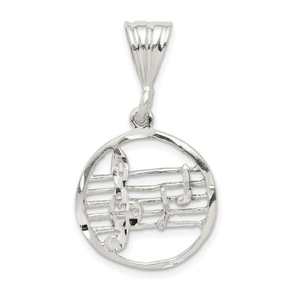 Sterlingsilber Musik Staff Charm