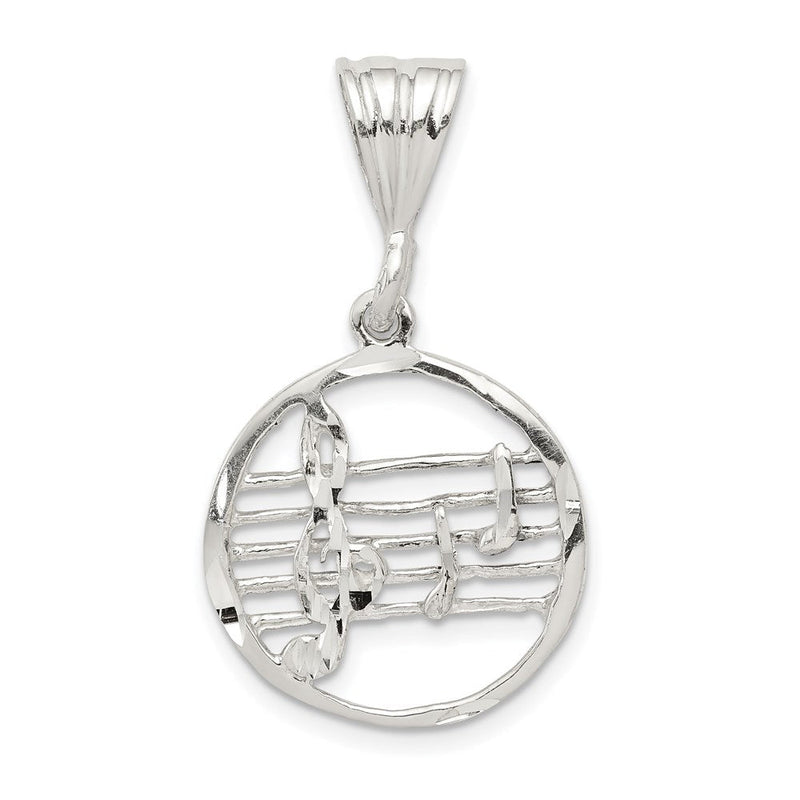 Sterlingsilber Musik Staff Charm