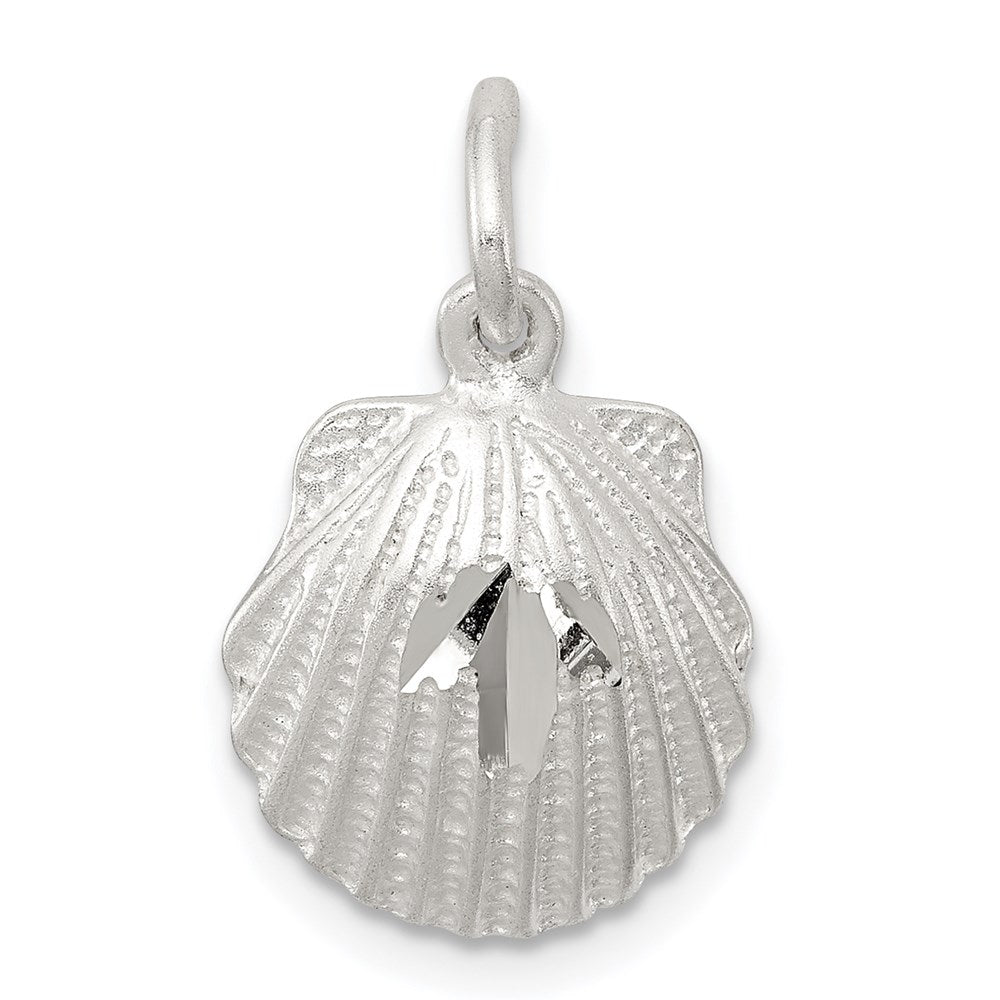 Sterlingsilber Diamantiert Muschel Charm