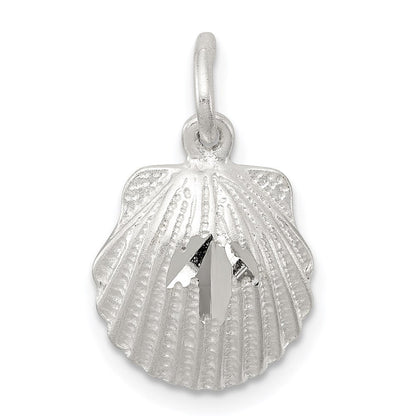 Sterlingsilber Diamantiert Muschel Charm