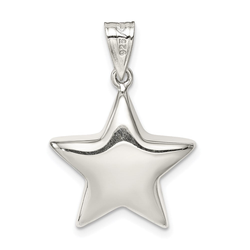 Sterlingsilber Rhodiniert Stern Charm
