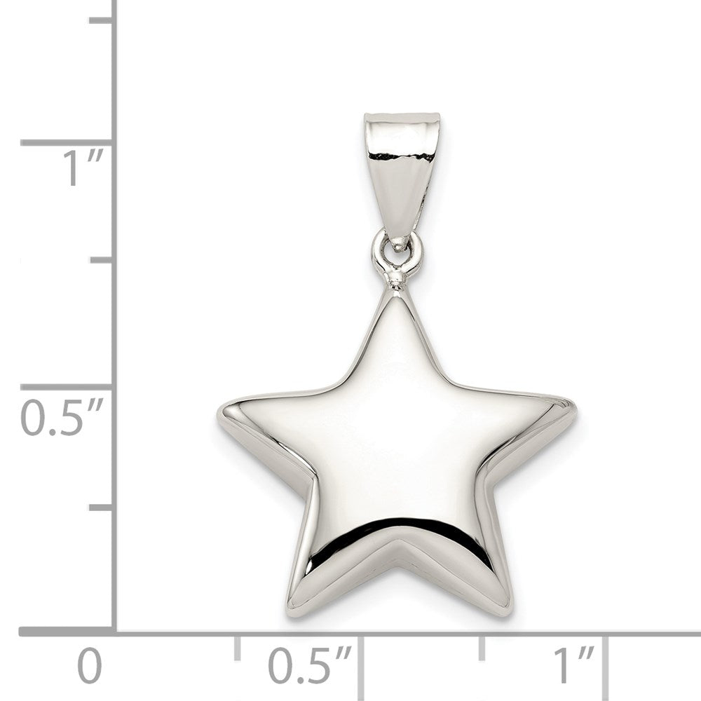 Sterlingsilber Rhodiniert Stern Charm