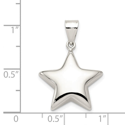 Sterlingsilber Rhodiniert Stern Charm