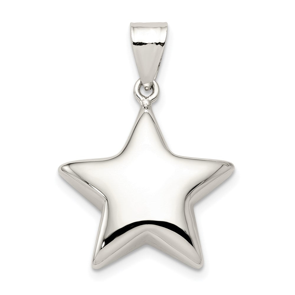 Sterlingsilber Rhodiniert Stern Charm