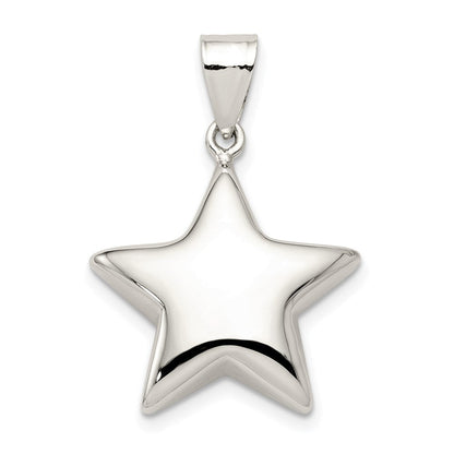 Sterlingsilber Rhodiniert Stern Charm