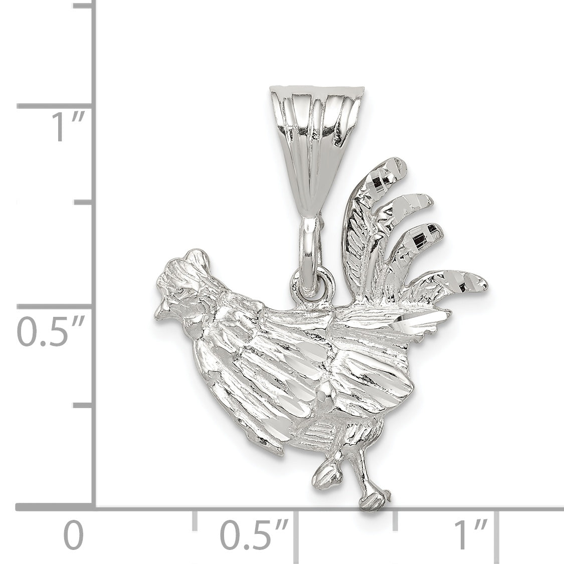 Sterlingsilber Rooster Charm
