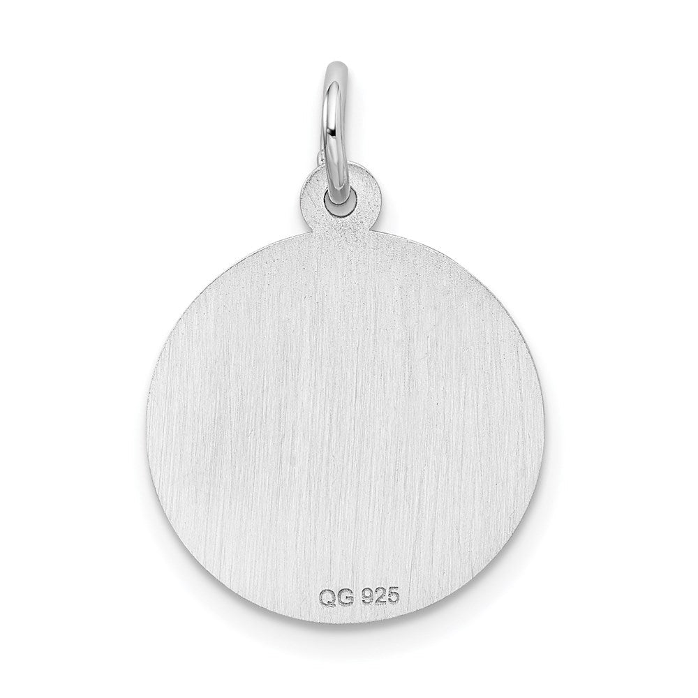 Sterlingsilber Rhodiniert auf Abschluss Day Plättchen Charm