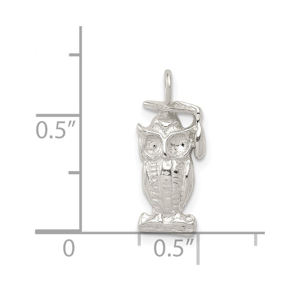 Sterlingsilber Abschluss Eule Charm