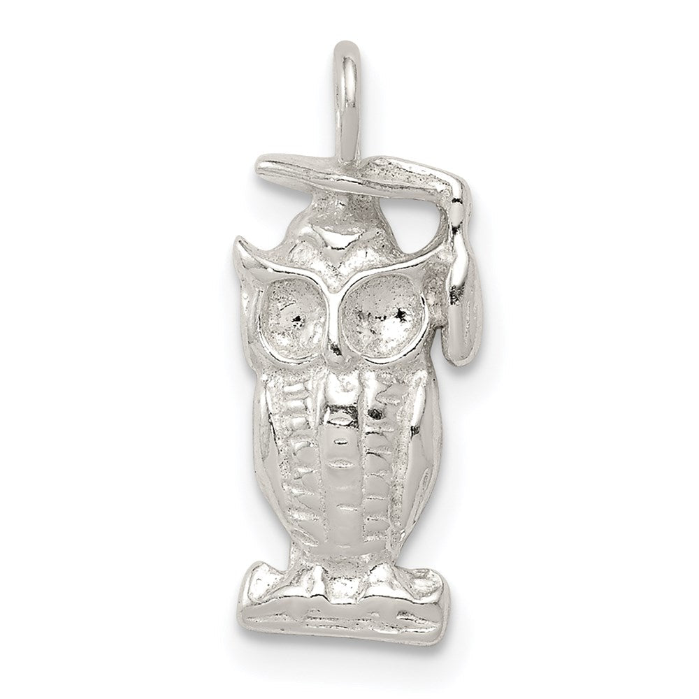 Sterlingsilber Abschluss Eule Charm