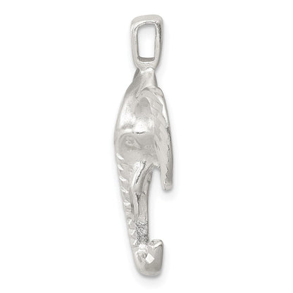 Sterlingsilber Satiniert Elefant Kopf Charm