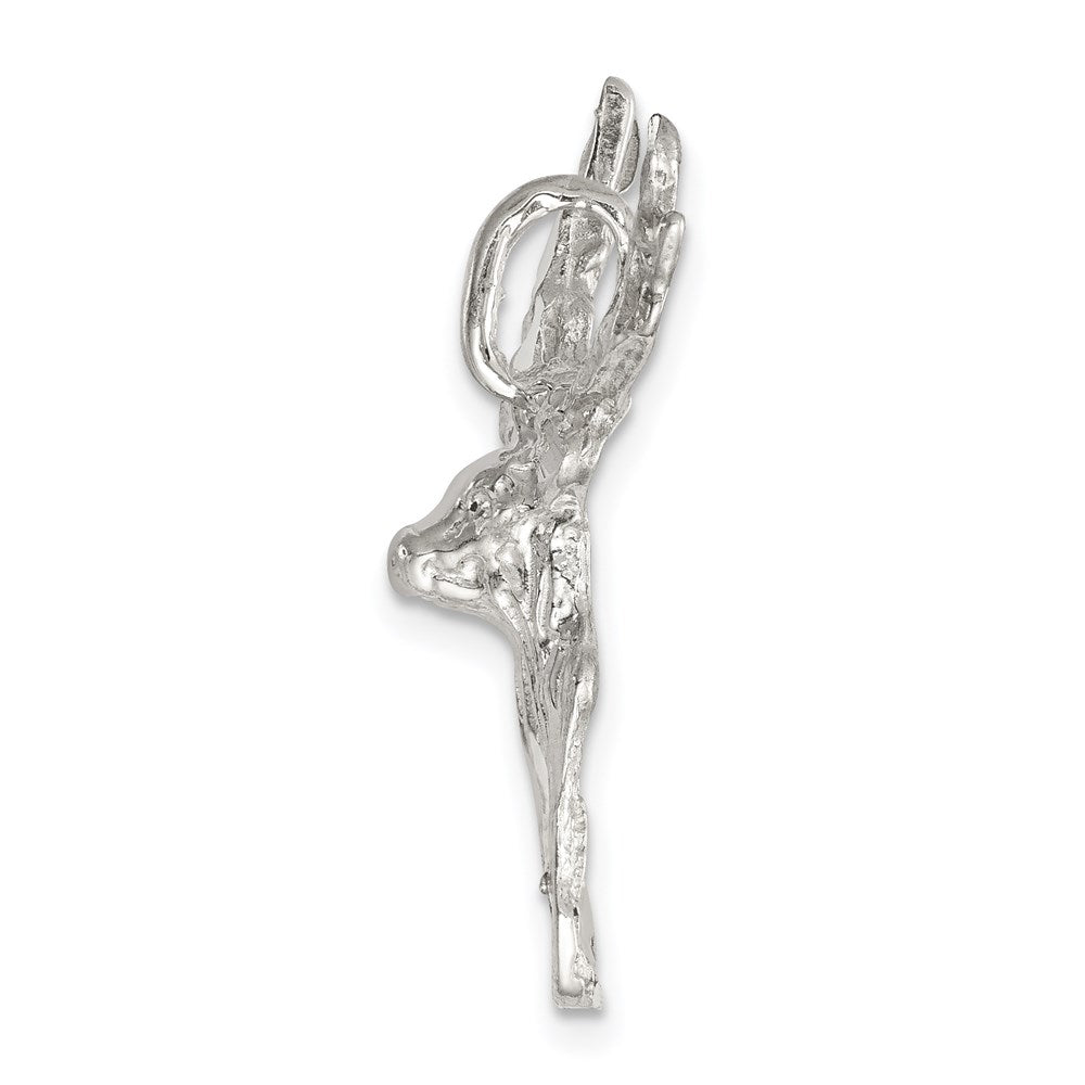 Sterlingsilber Hirsch Kopf Charm