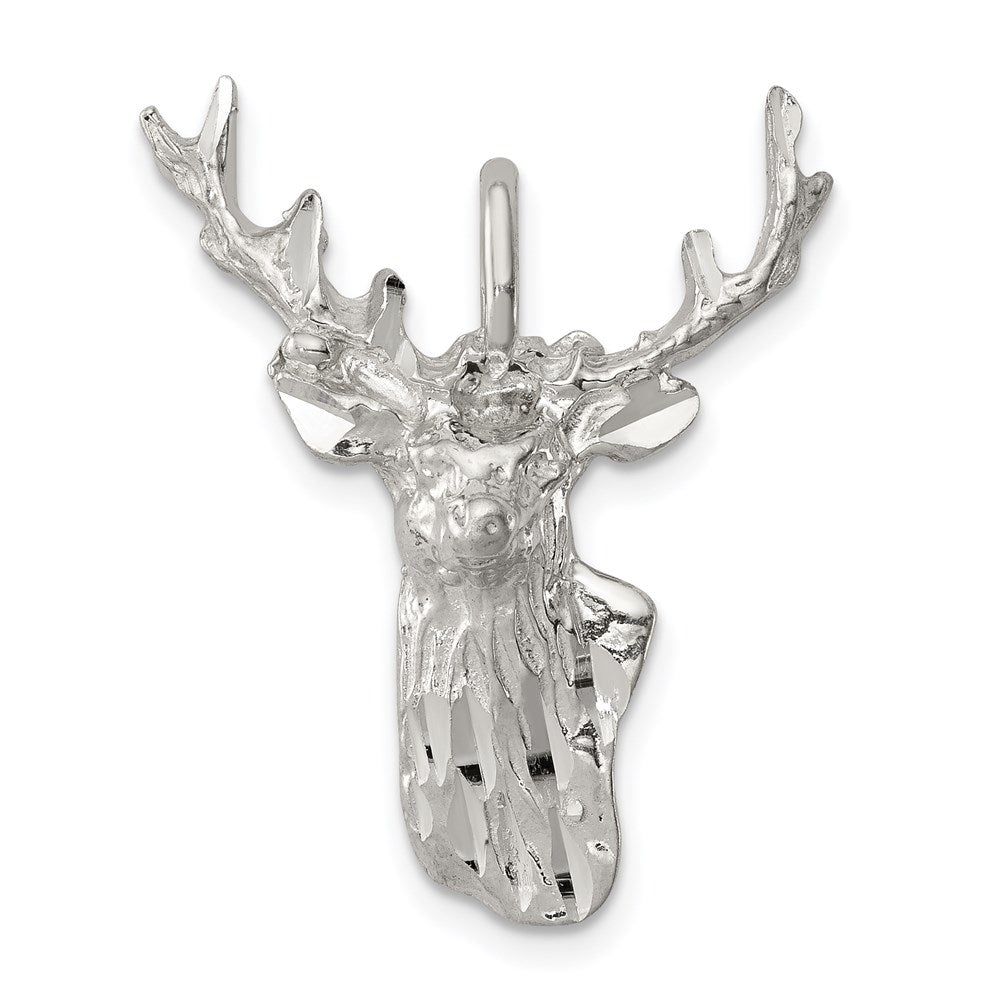 Sterlingsilber Hirsch Kopf Charm
