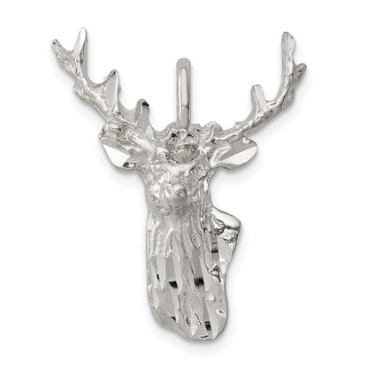 Sterlingsilber Hirsch Kopf Charm