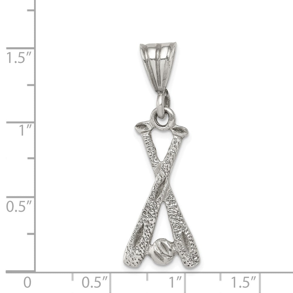 Sterlingsilber Zwei Bats & A Kugel Charm