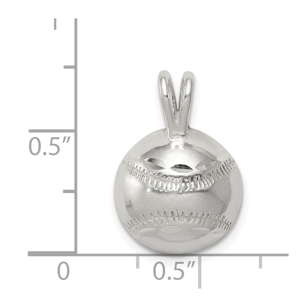 Sterlingsilber Baseball Charm