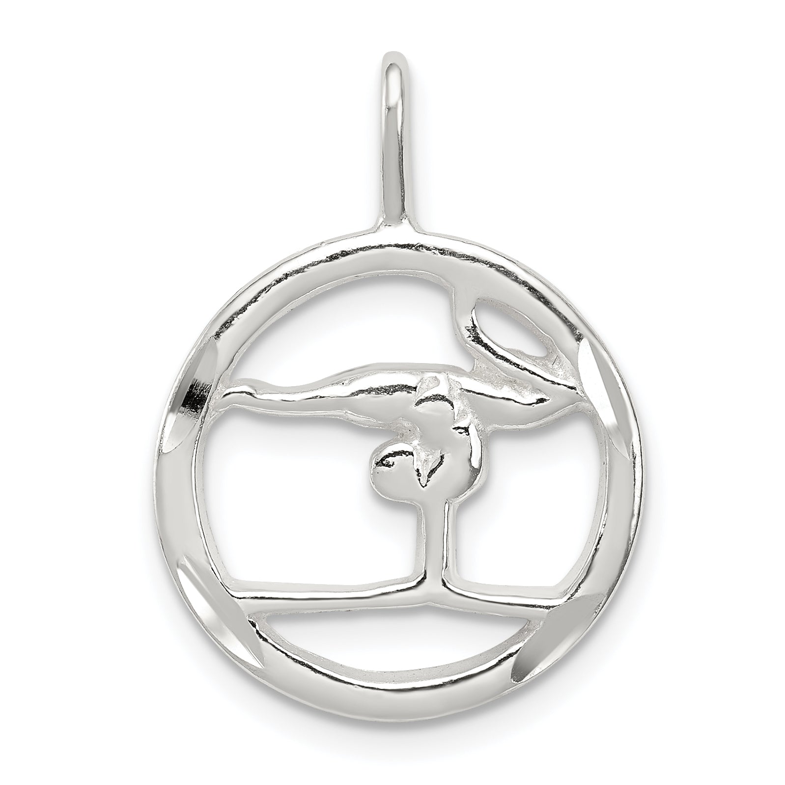 Sterlingsilber Gymnastics Charm