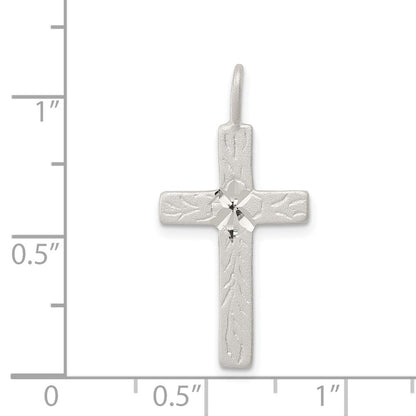 Sterlingsilber Diamantiert Kreuz Anhänger