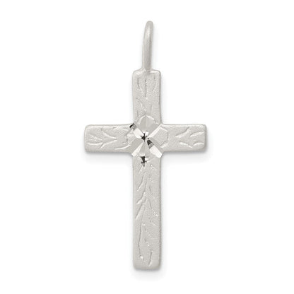 Sterlingsilber Diamantiert Kreuz Anhänger