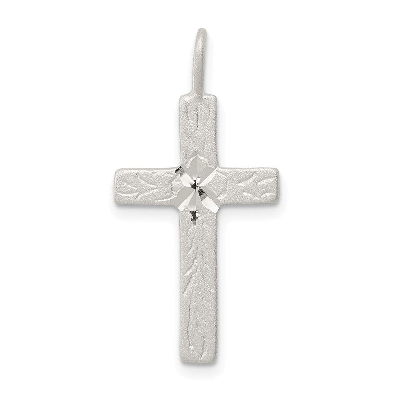 Sterlingsilber Diamantiert Kreuz Anhänger