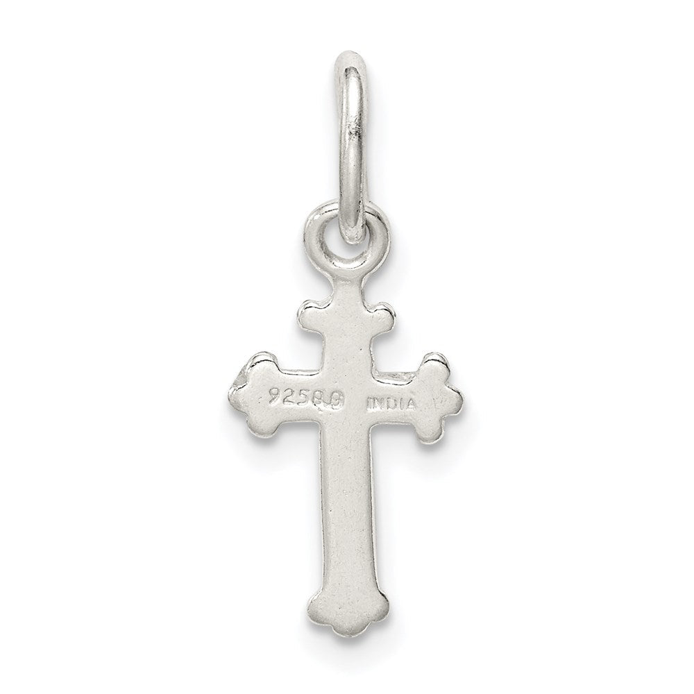 Sterlingsilber Fleur De Lis Kreuz Charm