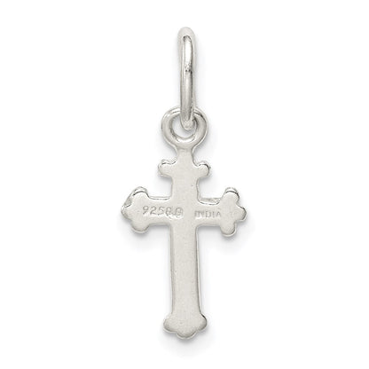 Sterlingsilber Fleur De Lis Kreuz Charm