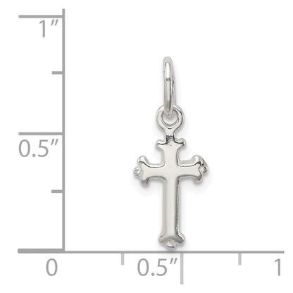 Sterlingsilber Fleur De Lis Kreuz Charm