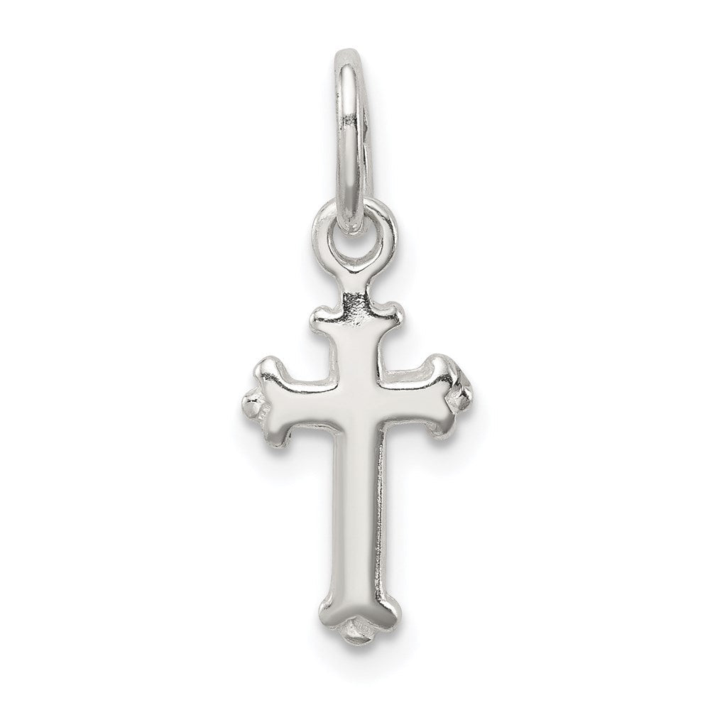 Sterlingsilber Fleur De Lis Kreuz Charm