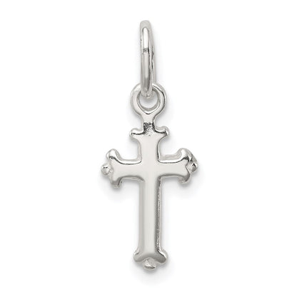 Sterlingsilber Fleur De Lis Kreuz Charm