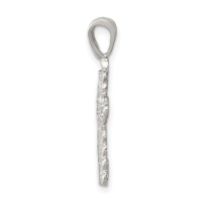 Sterlingsilber Knospend Kreuz Anhänger