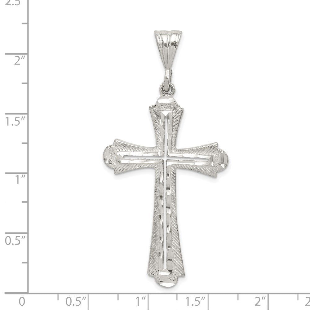 Sterlingsilber Diamantiert Kreuz Anhänger