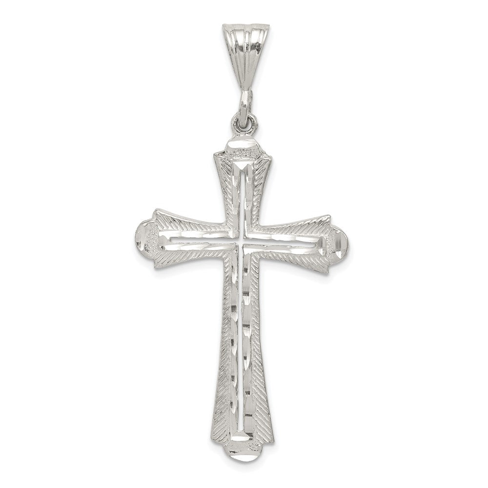 Sterlingsilber Diamantiert Kreuz Anhänger