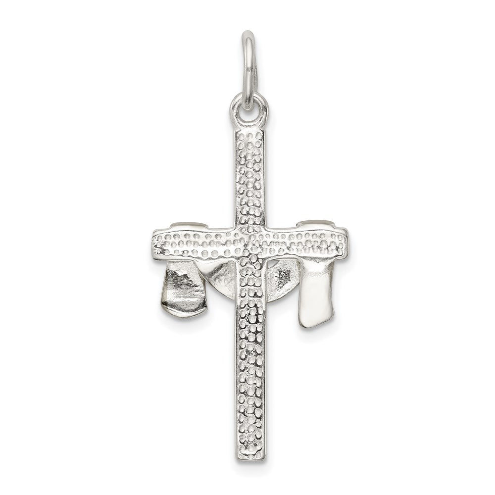 Sterlingsilber & Vermeil Draped Kreuz Anhänger