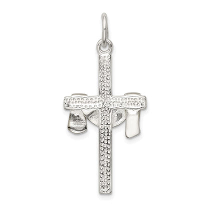 Sterlingsilber & Vermeil Draped Kreuz Anhänger