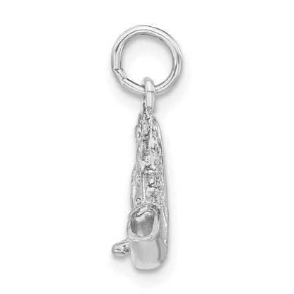 Sterlingsilber Poliert 3-d Saxophone Charm