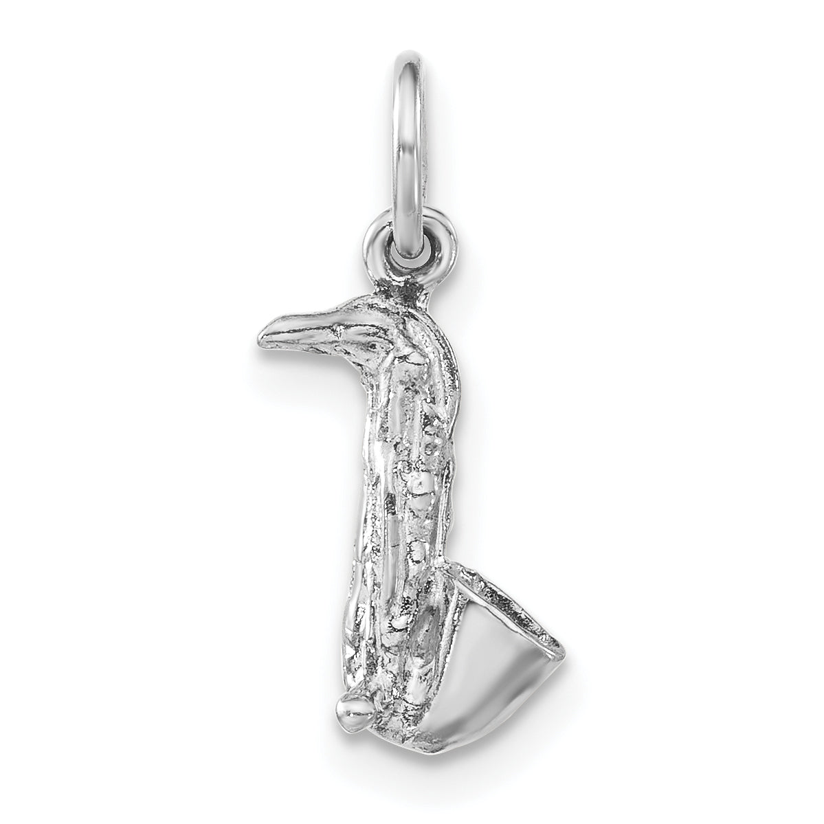 Sterlingsilber Poliert 3-d Saxophone Charm
