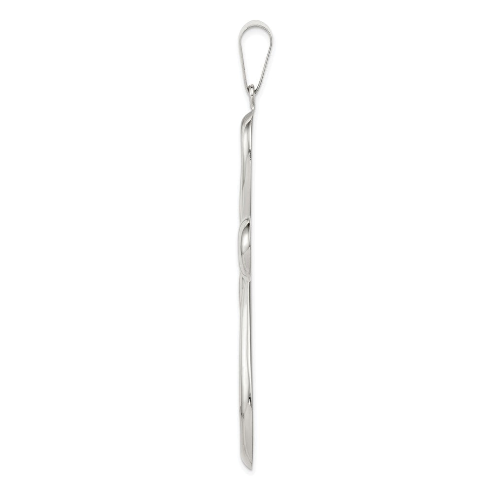 Sterlingsilber Rhodiniert Kreuz Anhänger