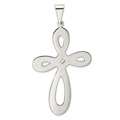 Sterlingsilber Rhodiniert Kreuz Anhänger
