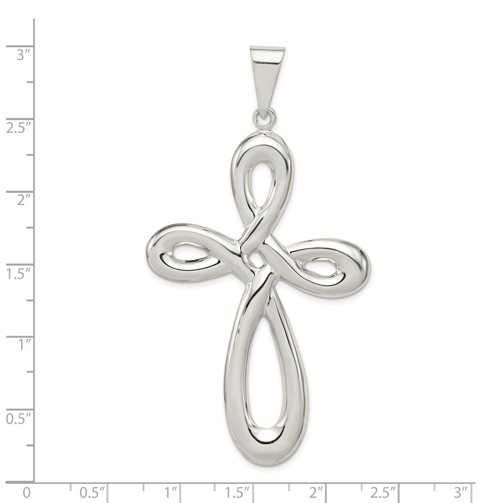 Sterlingsilber Rhodiniert Kreuz Anhänger