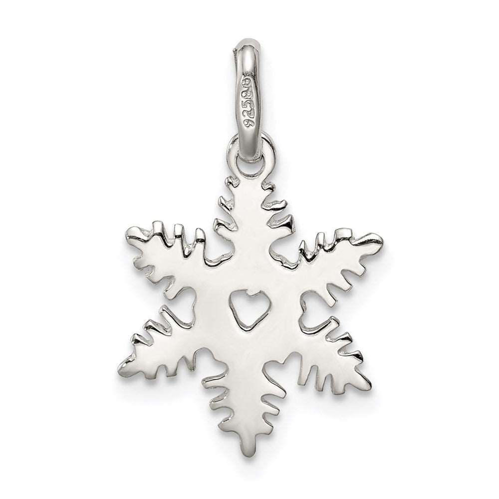 Sterlingsilber Schneeflocke Charm