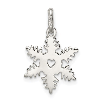 Sterlingsilber Schneeflocke Charm