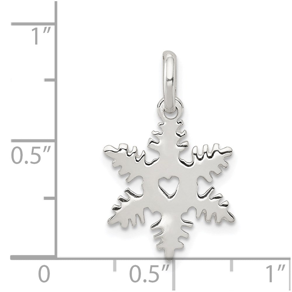 Sterlingsilber Schneeflocke Charm