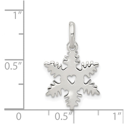Sterlingsilber Schneeflocke Charm